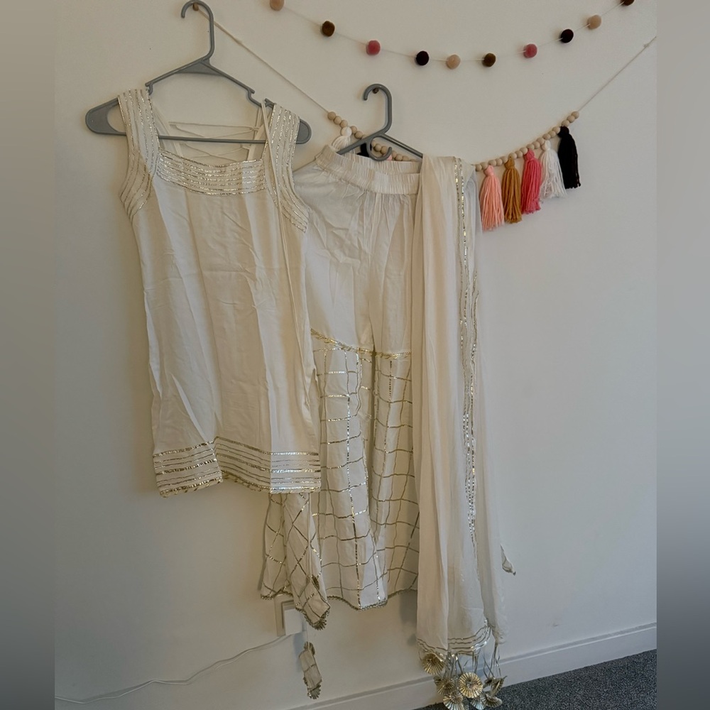 Elegant Cream Ethnic Outfit